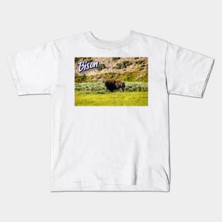 Bison at Yellowstone Kids T-Shirt